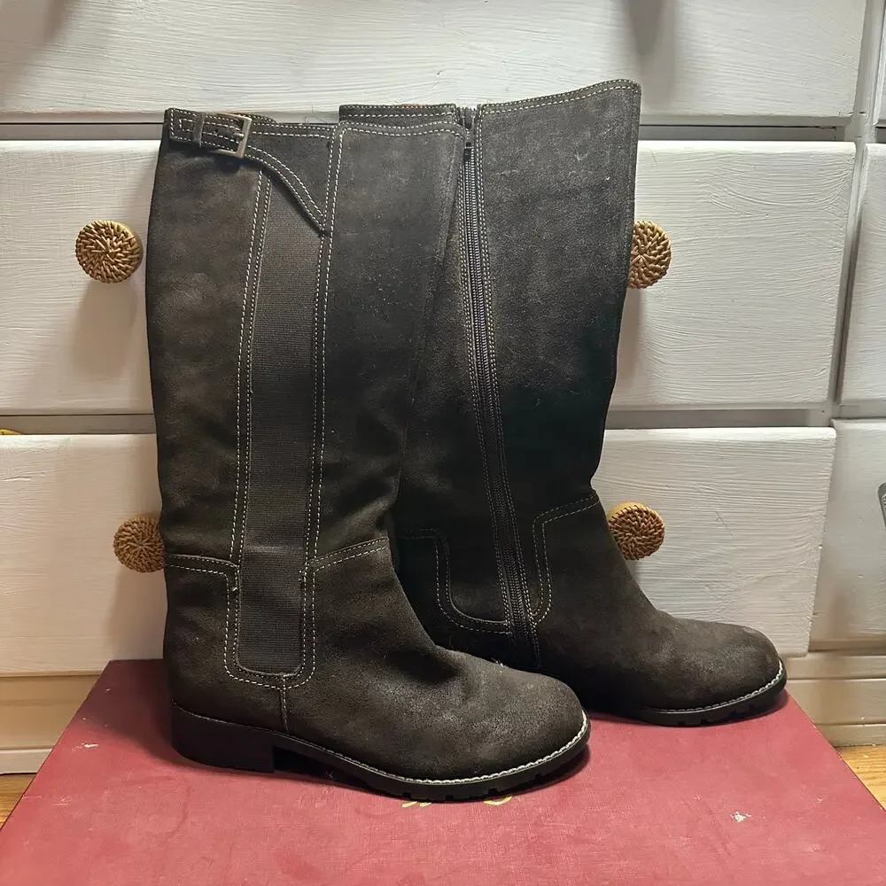Sofft Balmoral Kenya Brown Suede Boots Size 8.5
